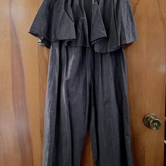 Light blue denim pantsuit - Picture 3 of 3